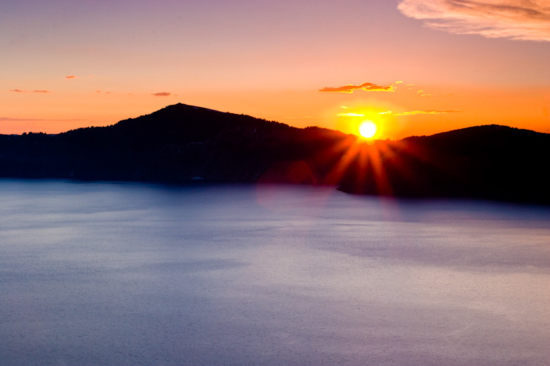 Sunset Over Crater Lake